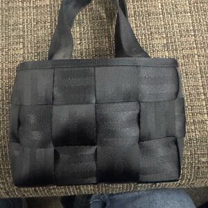 Black Woven Tote Bag